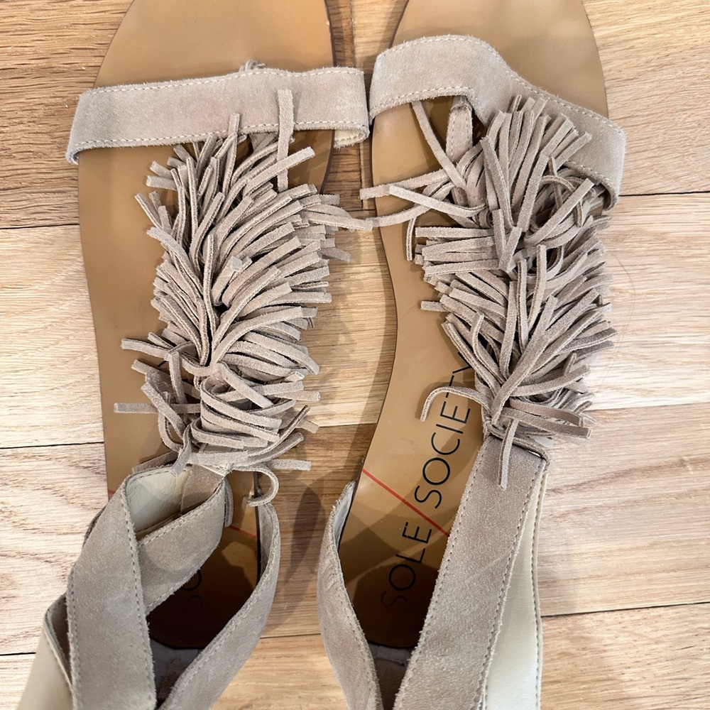 Sole Society fringe sandal